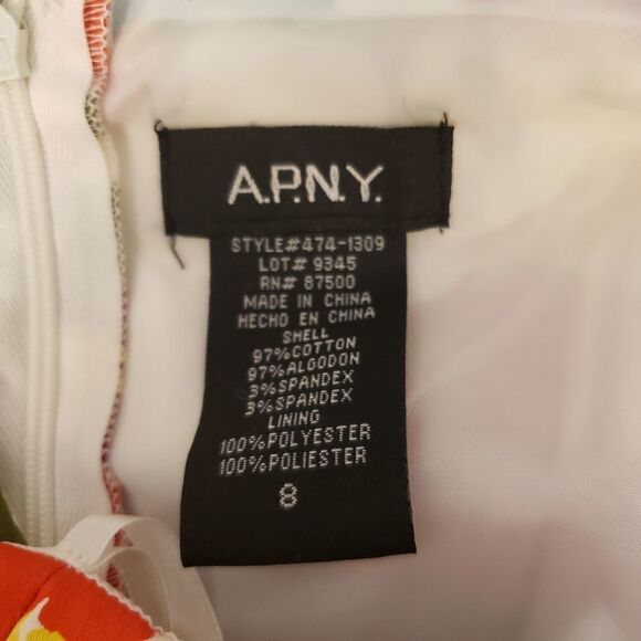 "A.P.N.Y" Woman's strappy dress size : 8 multicolored floral NWT - Picture 5 of 7